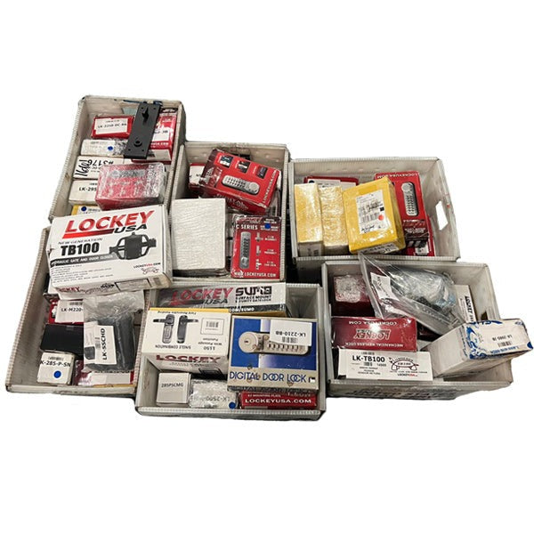 Lockey - Open Pallet Auction Bundle - 50 Mechanical Keypad Locks & Accessories - 37 Different Models - Don't Miss Out!