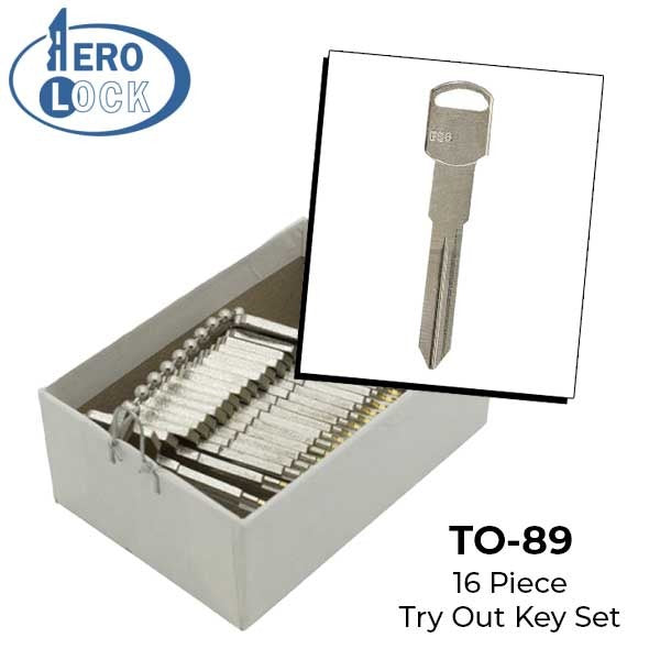 AeroLock - TO-89 - GM - Compartment Locks Try-Out Key Set - B86 - 16 Keys