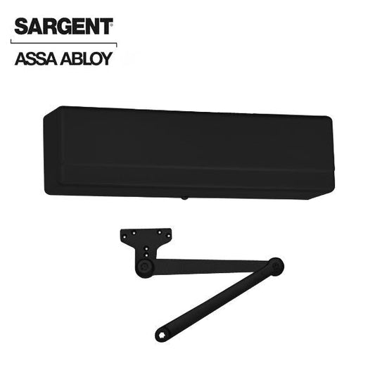 Sargent - 1431 - Powerglide Door Closer - Back Check Function - Heavy Duty Parallel Arm - Adjustable Size 1-6 - Plastic Cover - Black Suede - Fire Rated - Grade 1