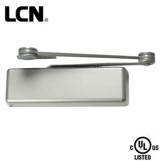 LCN - 4111EDA - Hydraulic Door Closer With Thick Hub Shoe - LH - Back Check Function - PA Bracket - Adjustable Size 1-6 - Plastic Cover - Aluminum - Fire Rated - Grade 1