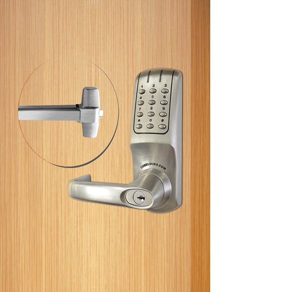 CodeLocks - CL5000 / CL36R - Electronic Door Exit Trim with 36" Panic Rim Exit Device - Heavy Duty - 2 3/4" Backset - Panic Access Kit