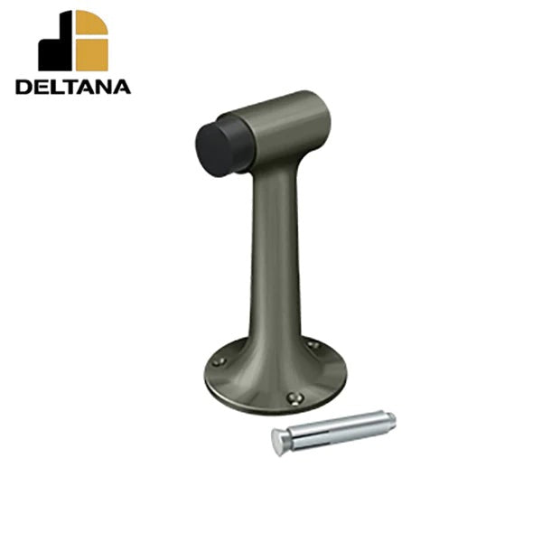Deltana - Floor Mount - 6" Bumper - Heavy Duty - Solid Brass - Optional Finish