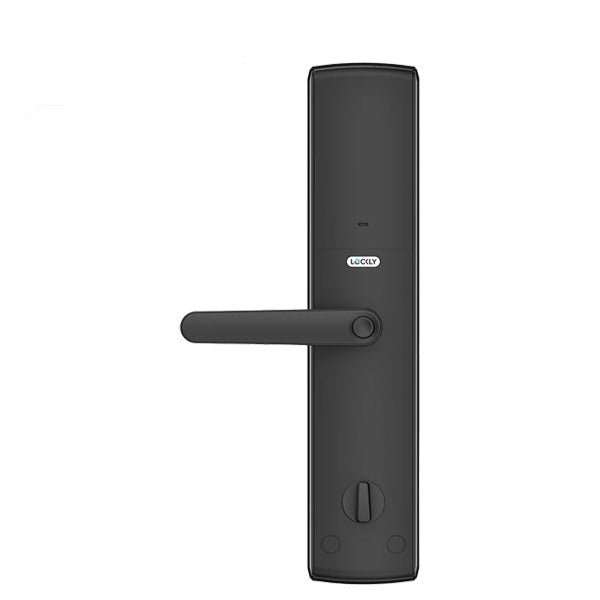 Lockly - PGD829AFUSMB - Secure Lux - Mortise Smart Lock - Fingerprint Reader - 2-1/8" Backset - RFID Card - Bluetooth App Controlled - Matte Black