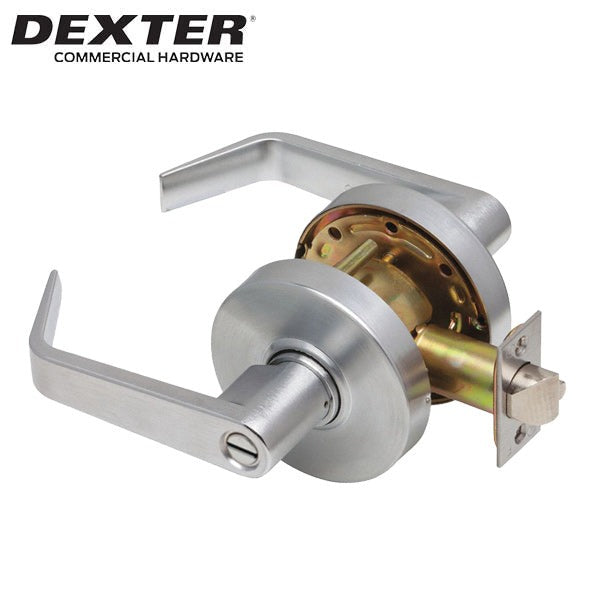 Dexter C2000 - Commercial Lever Set Handle - 2-3/4” Standard Backset - Satin Chrome - Privacy - Grade 2