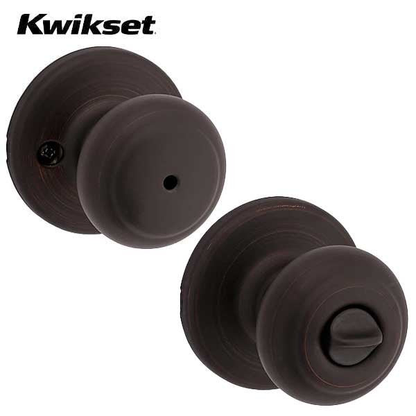 Kwikset - Cove Knob Set - Round Rose - Optional Finish - Optional Function - Grade 3