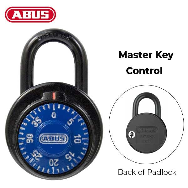 Abus - 78/50 KC B - Combination 3-Dial Padlock w/ Key Control - 1-31/32" Width