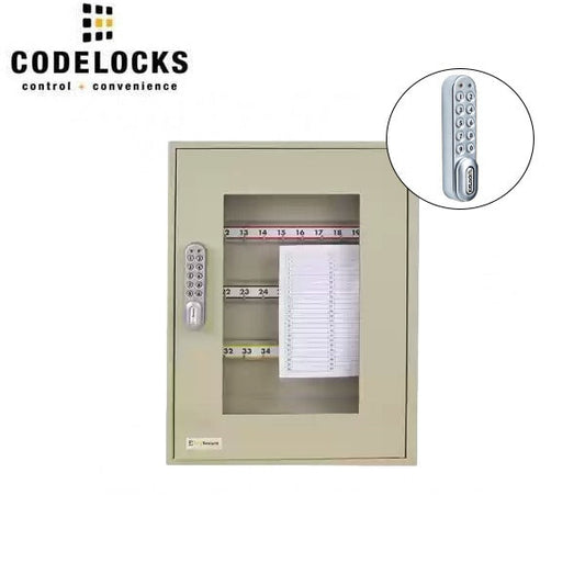 CodeLocks - Key Secure View Hook Key Cabinet w/ KL1000 - Keyless Access - Private & Public Function - Master & User - Optional Cabinet Size