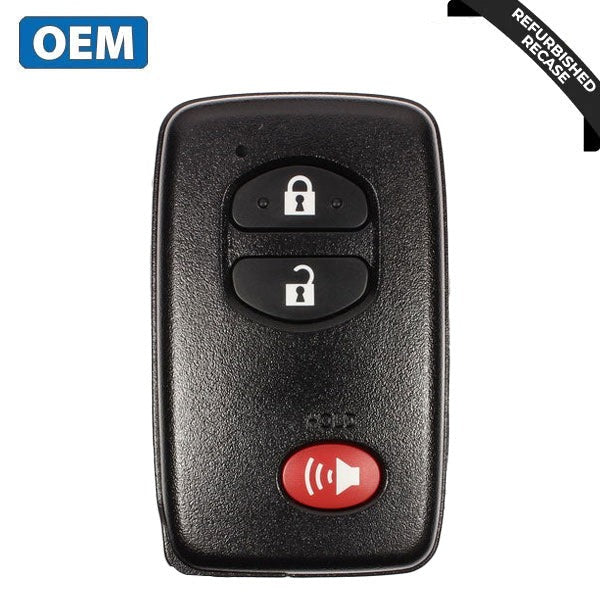 2008-2014 Toyota / 3-Button Smart Key / PN: 89904-0R060 / HYQ14AAB (OEM Recase) (E-Board)
