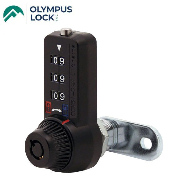 Olympus - 7440 Combi Cam Ultra Series - 3 Dial Dual Access Combination Cam Lock - Black