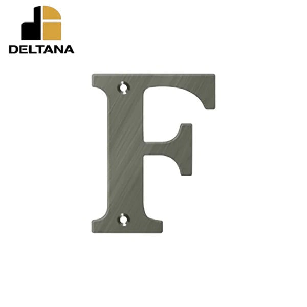 Deltana - 4" Residential Letter F - Optional Finish