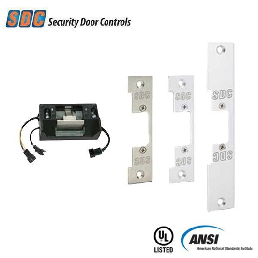SDC - 45 - Electrified Cylindrical Strike - Fail Safe / Fail Secure - Full Monitoring - 12/24V AC/DC - 3 Faceplates - Grade 2
