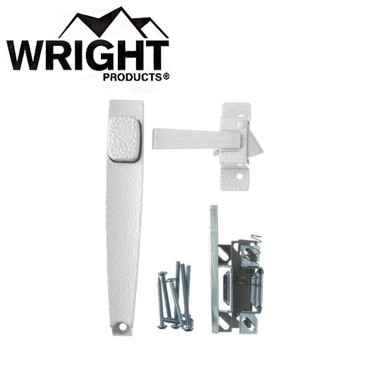 Wright - V398 - Tie-Down Push Button Handle - 1-1/2" Hole Spacing - Out Swinging - Wood / Metal Doors - Optional Finish