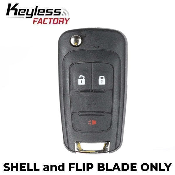 2010-2019 Chevrolet / 3-button Flip Key SHELL for OHT01060512 (AFTERMARKET)