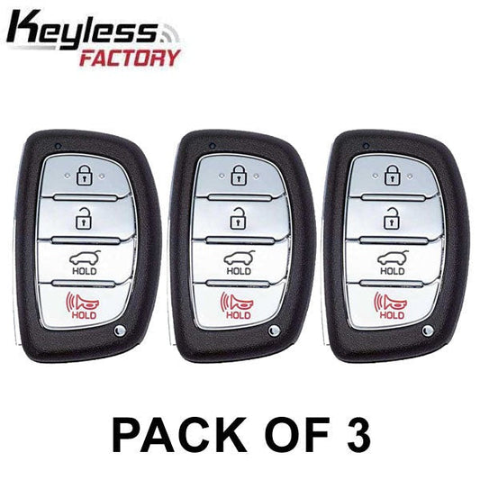 3 x 2017-2019 Hyundai Ioniq / 4-Button Smart Key / PN: 95440-G2000 / TQ8-FOB-4F11 (AFTERMARKET) (Pack of 3)