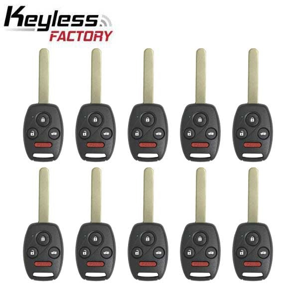10 x 2003-2010 Honda Accord Element / 4-Button Remote Head Key / OUCG8D-380H-A (AFTERMARKET) (Bundle of 10)