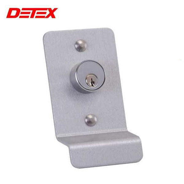 Detex - 03P - Pull Plate For Value Series Exit Devices - With Cylinder Hole - 630 - Satin Aluminum