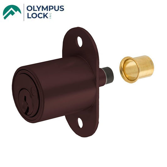 Olympus - 400SD - Sliding Door Plunger Lock - Oil Rubbed Bronze - 7/8" Material Thickness - Optional Keying - Grade 1
