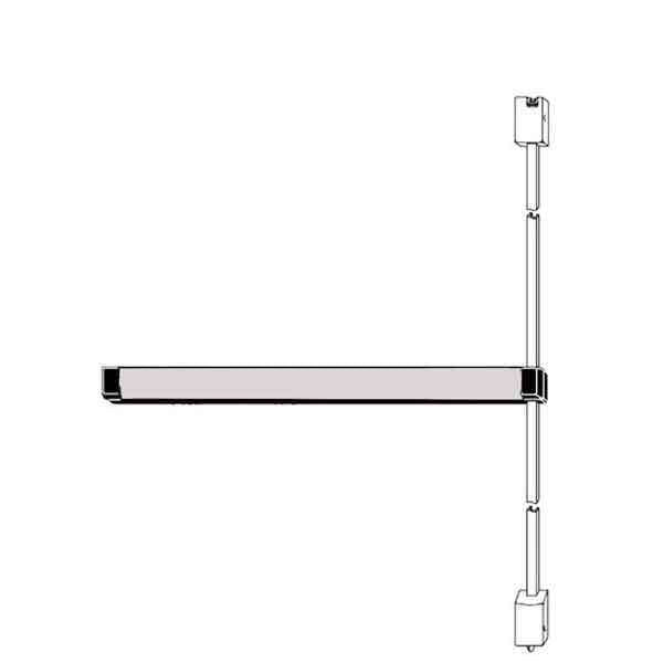 Adams Rite - 8200MLR - Narrow Stile - Surface Vertical Rod Exit Device - 36" - US32D - Stainless Steel