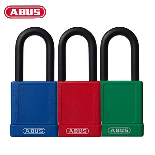 Abus - 19602 - Plastic-Covered Aluminum Core Padlock 74/40 - Optional Keying - Optional Finish - 6 Pack