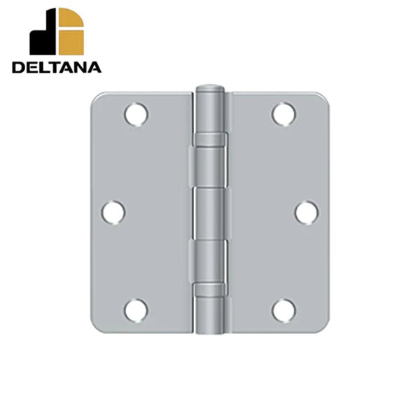 Deltana - 3-1/2" x 3-1/2" x 1/4" Radius Hinge - Ball Bearing - Optional Finish