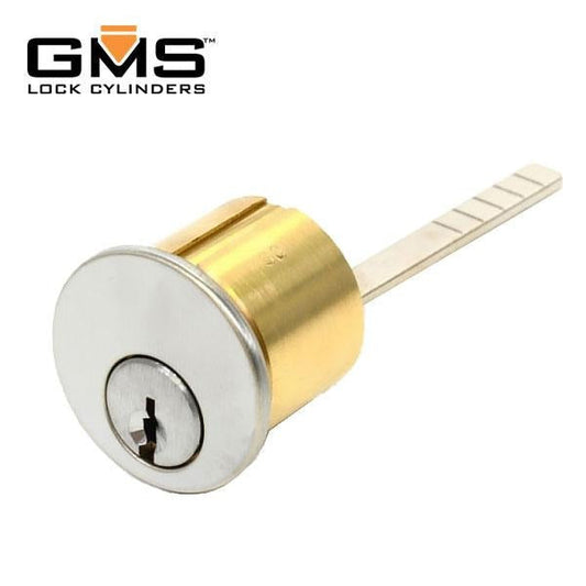 GMS - Rim Cylinder - 1-1/8" - 6 Pin - Sargent LA - KA2 - Satin Chrome