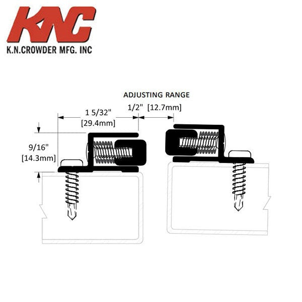 KNC - W40MBA - Two-Piece Adjustable Astragal - 80" - Magnetic Insert - Dark Bronze Anodized