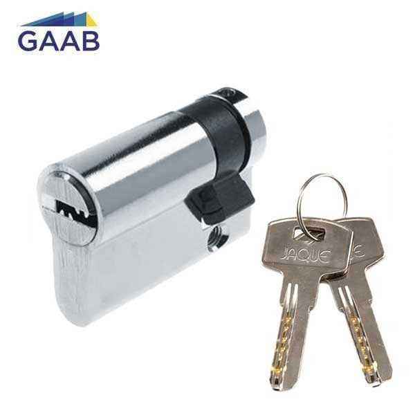 GAAB - I292-04- Profile Cylinder - Single Sided - Satin Chrome - (High Security) (40mm)