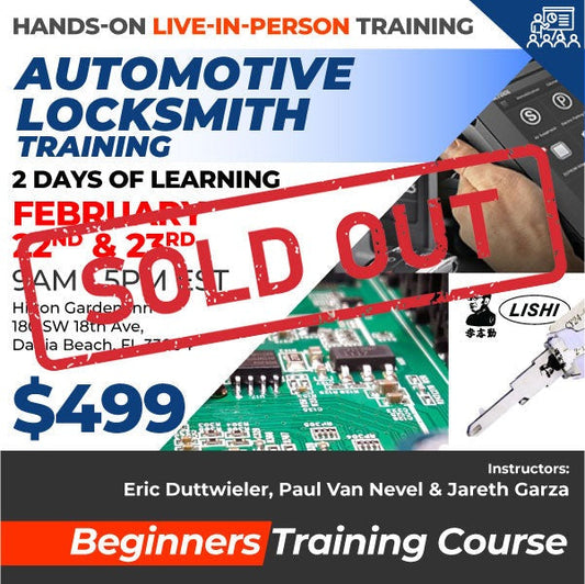 Hands-On Live In-Person Training - Beginners Automotive Training - Introduction to Car Key Origination Methods and Techniques - Full 2 Day Course (Feb 22nd and 23rd, 9AM to 5PM EST - Hollywood, Florida)