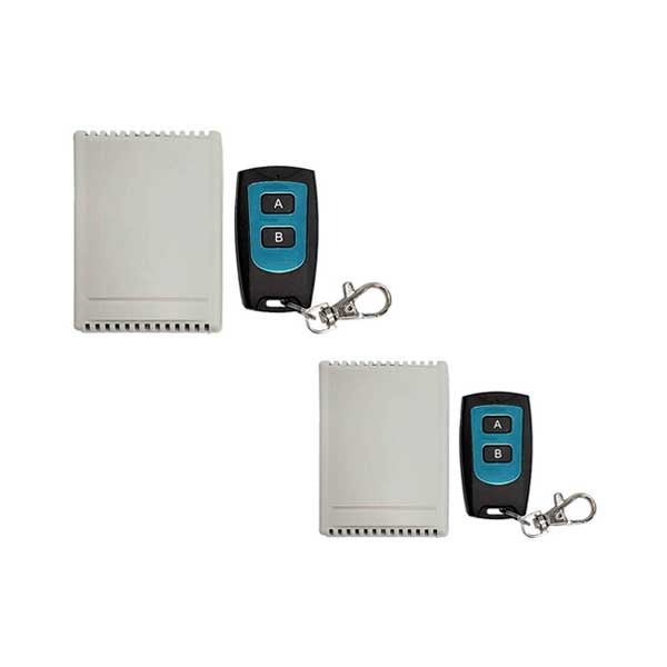 2 x Wireless Remote Control Switch Kit - 2 Door - 2-Channel Receiver & 2-Button Transmitter (434 MHz) (Bundle of 2)