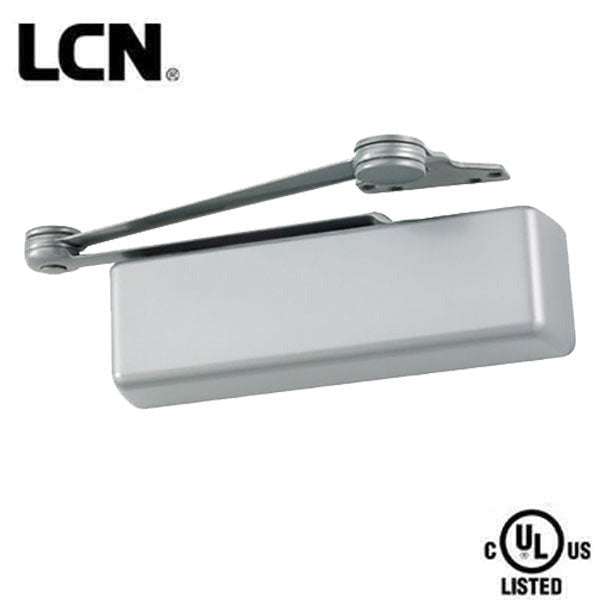 LCN - 4111SHCUSH - Hydraulic Door Closer - Optional Handing - Back Check Function - PA Bracket - Adjustable Size 1-6 - Metal Cover - Aluminum - Fire Rated - Grade 1
