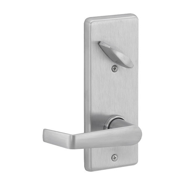 Schlage - S210LD - Interconnected Lock - Entrance - Non-Handed - Less Cylinder - Saturn Rose-Plymouth Escutcheon - Satin Chrome - Grade 2