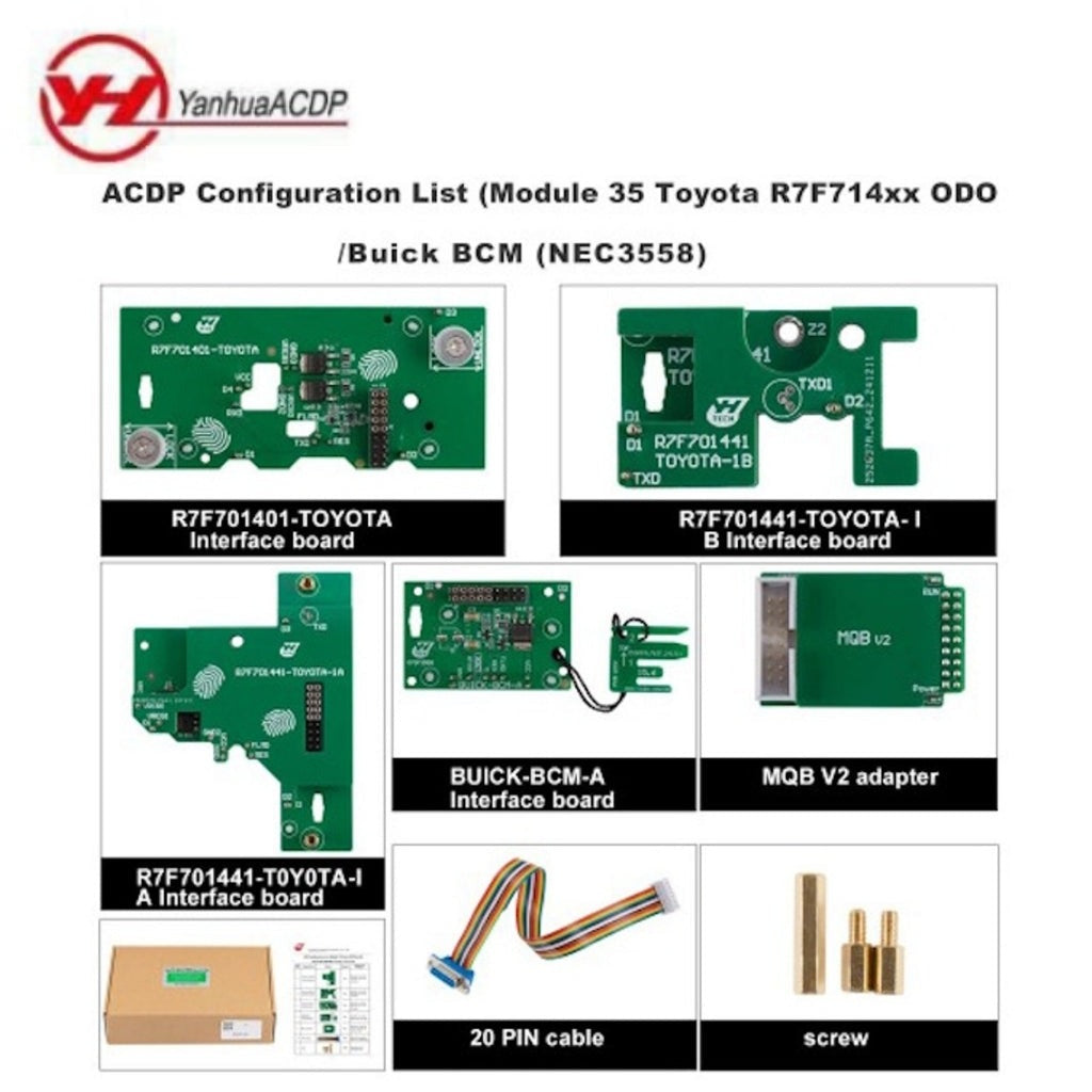 Yanhua - ACDP - Module 35+41 - For Toyota R7F714xx ODO/Buick BCM Mileage Correction + Toyota R7F7014xx/S6J3xxODO OBD/CAN Mileage Correction