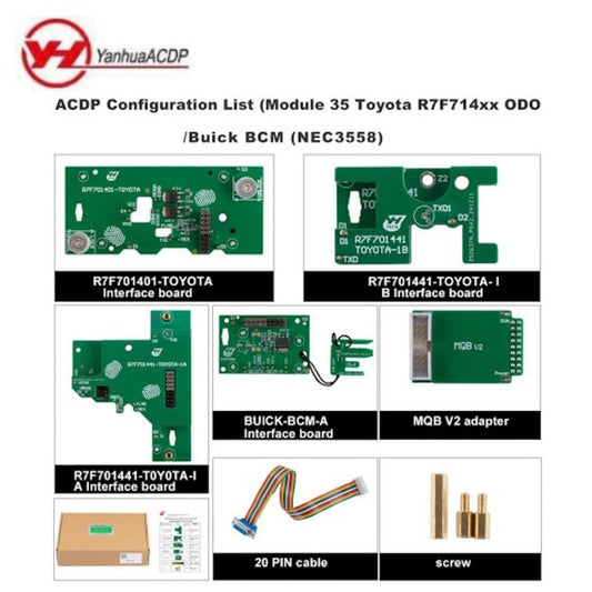 Yanhua - ACDP - Module 35+41 - For Toyota R7F714xx ODO/Buick BCM Mileage Correction + Toyota R7F7014xx/S6J3xxODO OBD/CAN Mileage Correction