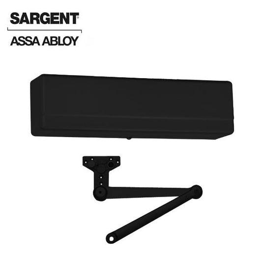 Sargent - 1431 - Powerglide Door Closer - Back Check Function - Heavy Duty Parallel Arm - Adjustable Size 1-6 - Plastic Cover - Black Suede - Fire Rated - Grade 1