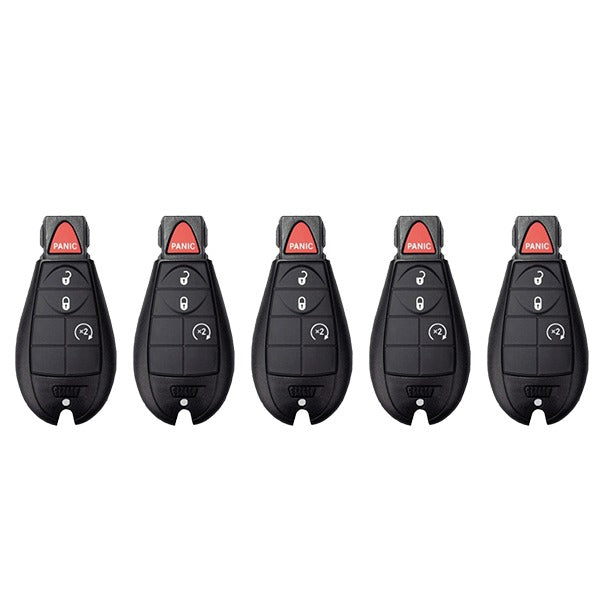 5 x 2013-2020 Dodge RAM / 4-Button Fobik Key / GQ4-53T (AFTERMARKET) (BUNDLE OF 5)