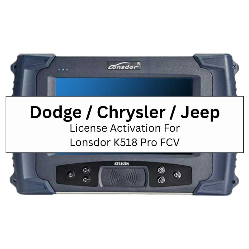 Lonsdor – Dodge / Chrysler / Jeep License Activation For Lonsdor K518 Pro FCV Key Programmer