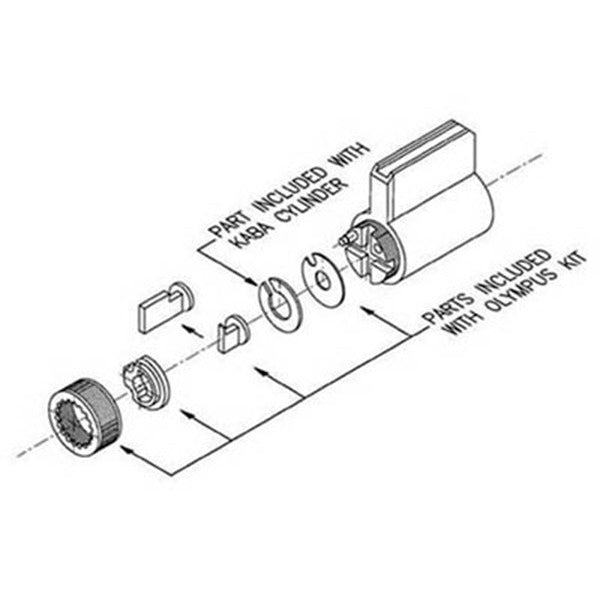 Olympus - 78-KABA - KABA Peaks Universal Cylinder Conversion Kit