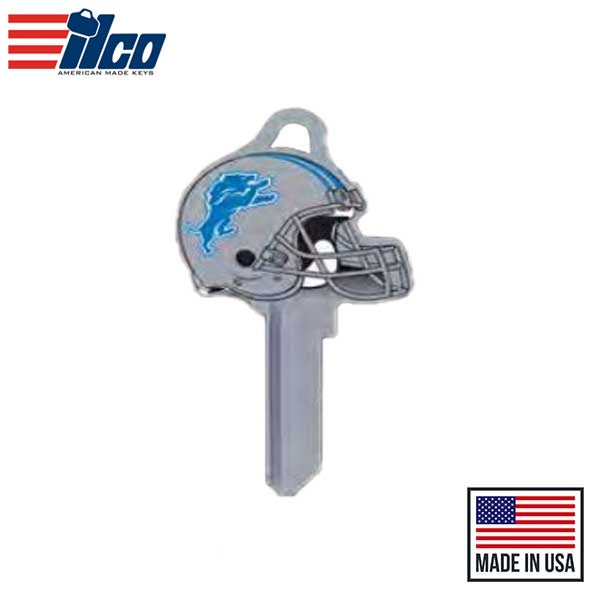 Ilco - NFL TeamKeys - Helmet Edition - Key Blank - Detroit Lions - KW1 (5 Pack)