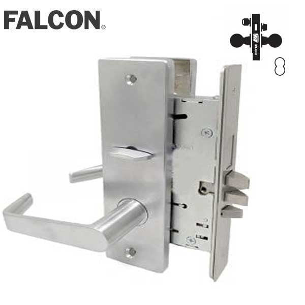 Falcon - MA531P-DN - Dane Napa Mortise Lock - 626 - Satin Chrome - Apartment Corridor - Grade 1