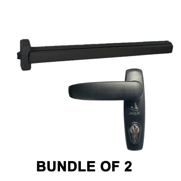 GAAB - T391-01 Panic Exit Device & T800M11 Lever Exit Trim - Matte Black (Bundle of 2)