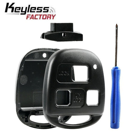 1997-2014 Lexus / 3-Button Remote Head Key SHELL Replacement Kit / TOY48 / HYQ12BBT, HYQ1512V (AFTERMARKET)