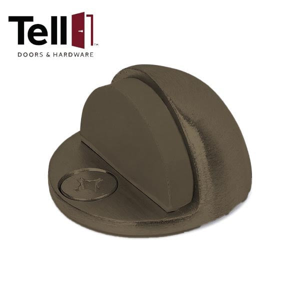 TELL - Low Profile Floor Stop - 10B - Antique Bronze - 1/8" Base