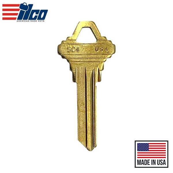 Ilco - SC4-BR Schlage Key Blank 250 Pack