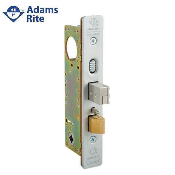 Adams Rite - 2190 - Dual Force Interconnected Boxed Lockset - 1-1/8" Backset - Flat Strike - Aluminum