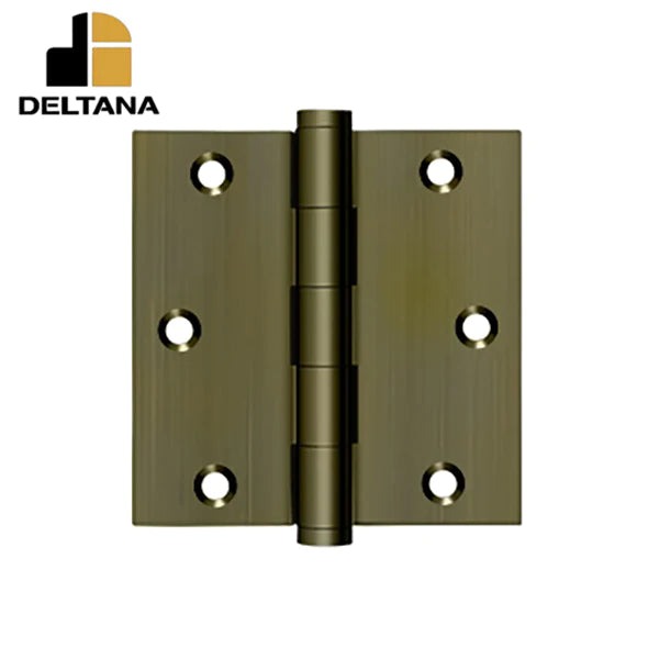 Deltana - 3-1/2" x 3-1/2" Square Hinge - 0.119 Thickness - Optional Finish