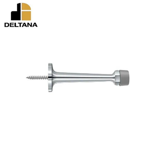 Deltana - 3-1/4" Baseboard Door Bumper - Solid Brass - Optional Finish