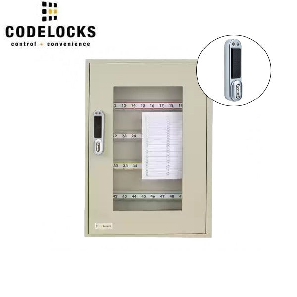 CodeLocks - Key Secure View Hook Key Cabinet w/ KL1000 - Portable - RFID - Keyless Access - Private & Public Function - Master & User - Optional Cabinet Size
