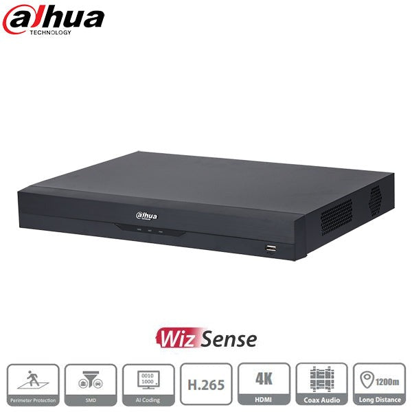 Dahua / HDCVI DVR / 16 Channels / Analytics+ / 1U / Penta-brid / 8MP / 4K / HDD Sold Separately / DH-X82B3A