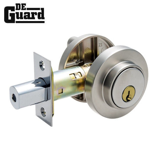 Premium Deadbolt - Single Cylinder - Entry - Round Rose - Satin Nickel - Grade 3 (SC1 /KW1)
