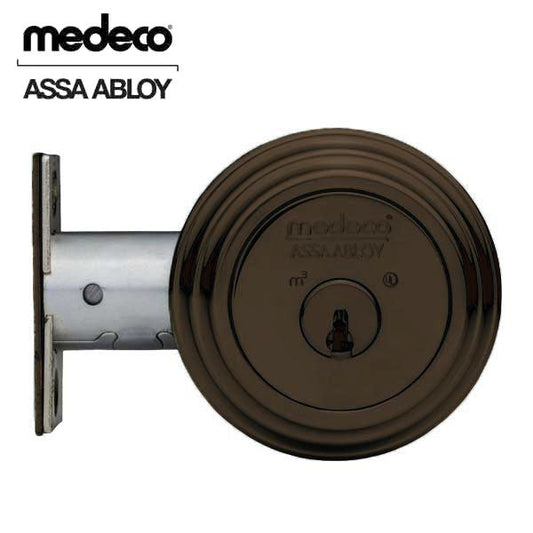 Medeco - 11TC603 - Maxum Commercial - M3 Biaxial - 6-Pin - Single Deadbolt - Optional Backset - DL Keyway Pinned - 05 - Bright Brass - Grade 1